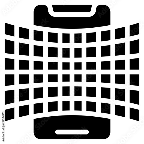 Bending Screen On Mobile Icon