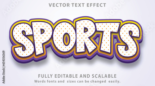Free vector sport text effect editable basketball and football text style