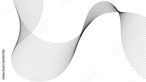 Technology abstract lines on white background. Undulate Grey Wave Swirl, frequency sound wave, twisted curve lines with blend effect.	