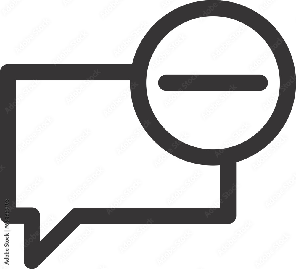 chat bubble with plus and negative icon chat bubble with plus and negative icon