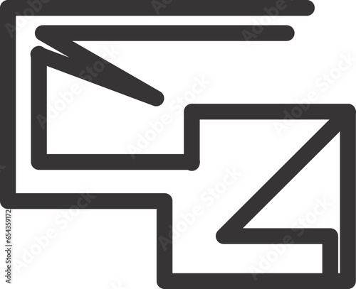 home and building icon outline flat vector 