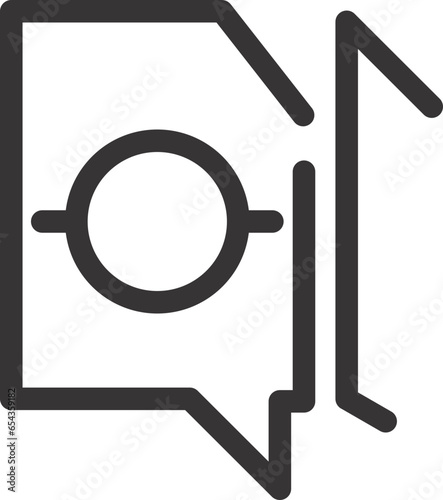 home and building icon outline flat vector 