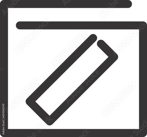 home and building icon outline flat vector 