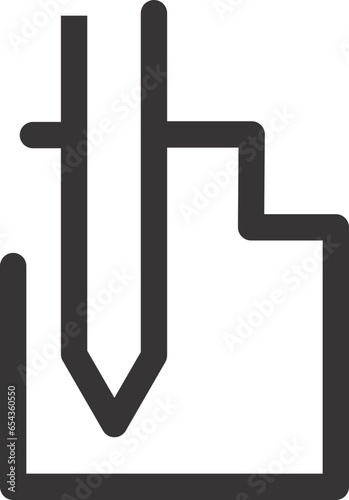 home and building icon outline flat vector 