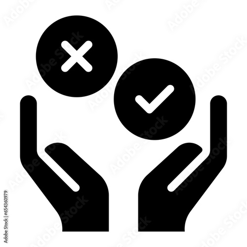 decision making glyph icon