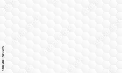 Abstract liquid shape black and white hexagon banner with gradient color technology background with vector design