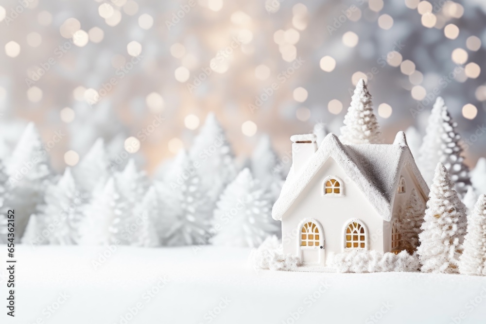 little cozy house model snowy christmas design little cozy house model snowy christmas design