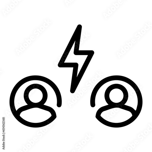 conflict resolution line icon