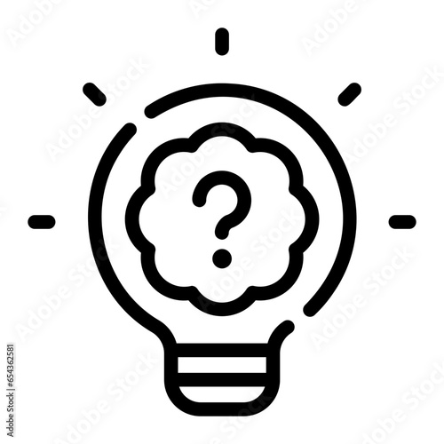 light bulb line icon