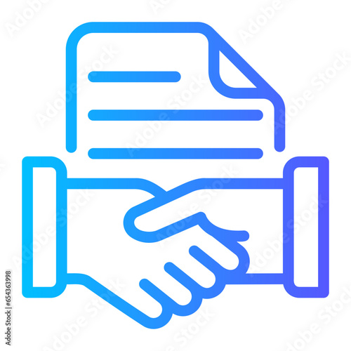 agreement gradient icon