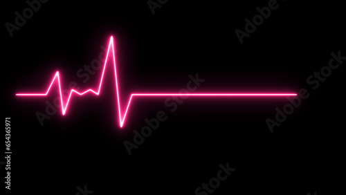 ECG heartbeat monitor, cardiogram heart pulse line wave. rose nion lyne. photo