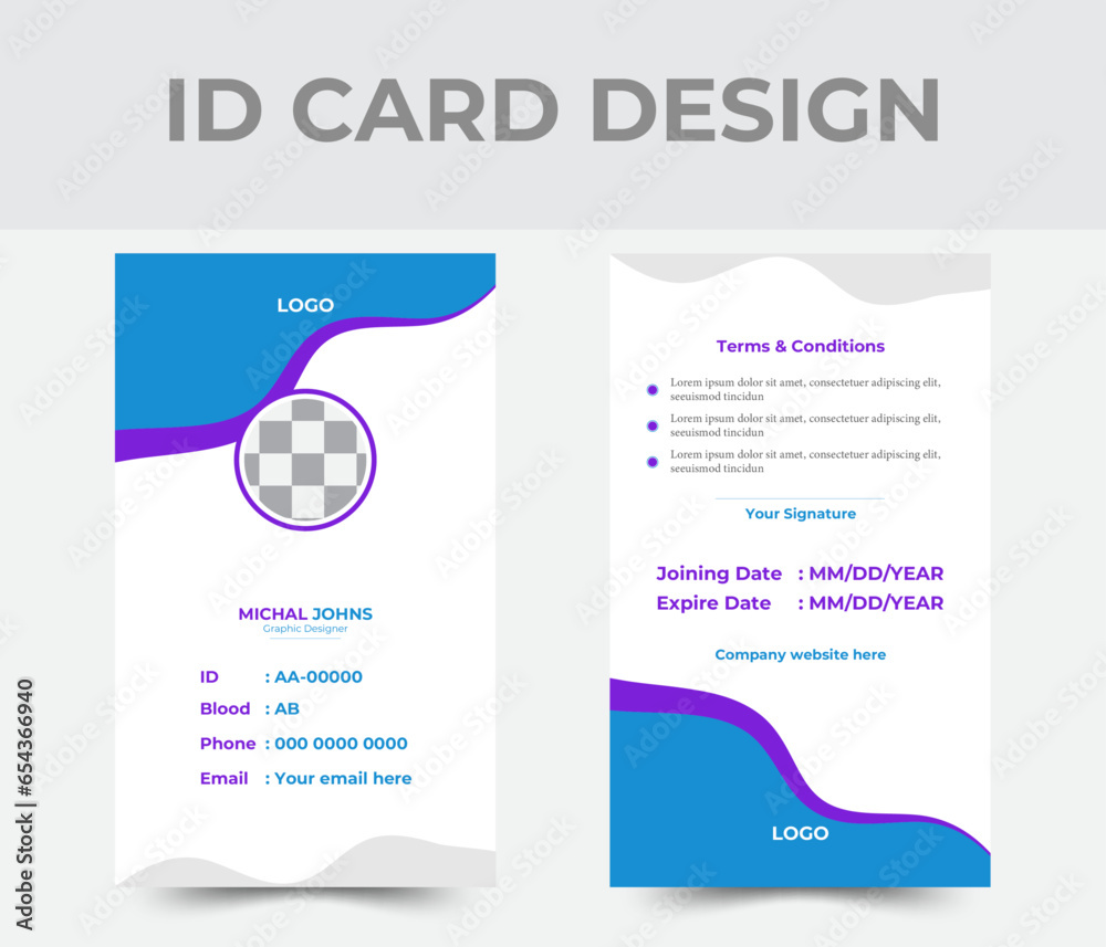Modern and Professional corporate identity card design template.