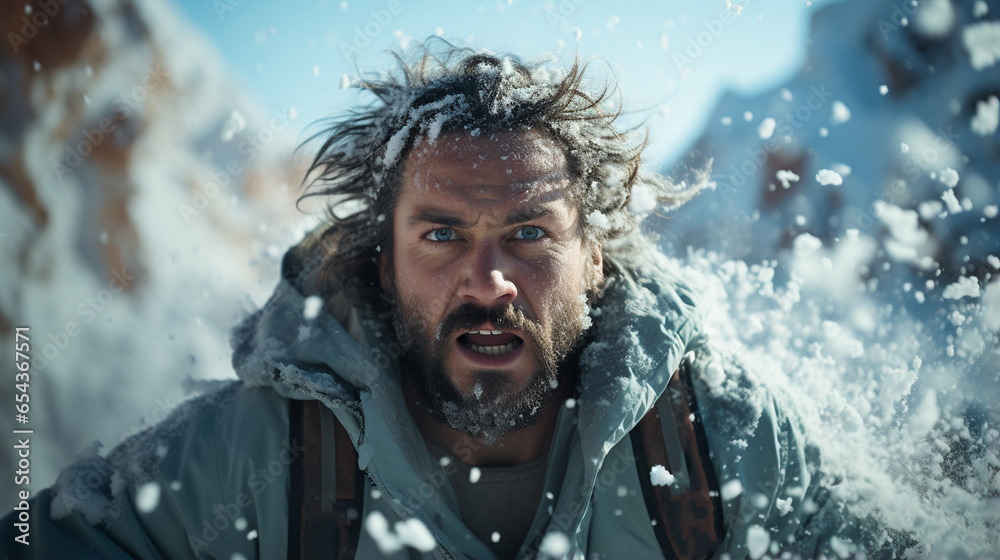 Man at winter.