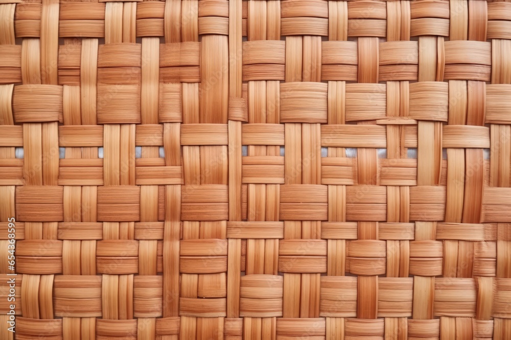 Bamboo wall with Thai pattern Basketry bamboo mat Top view Bamboo wall with Thai pattern Basketry bamboo mat Top view