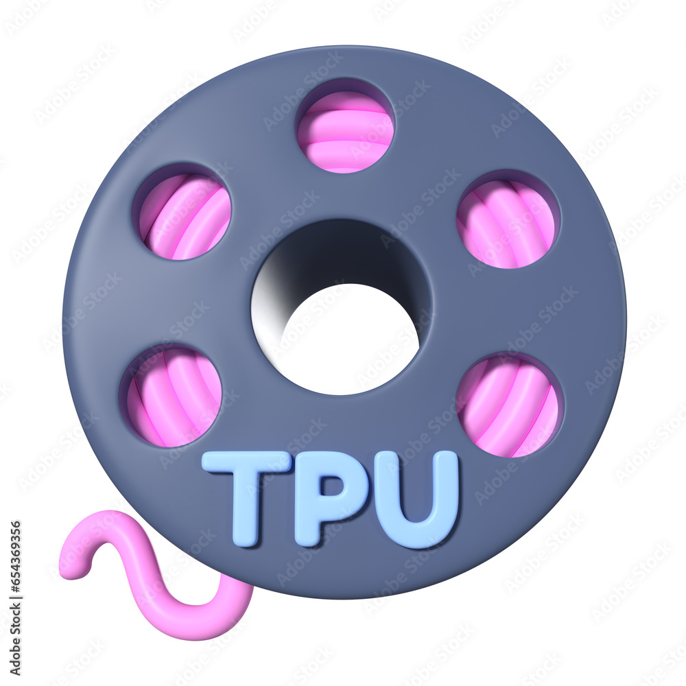 Fototapeta premium TPU Filament Spool 3D Illustration Icon