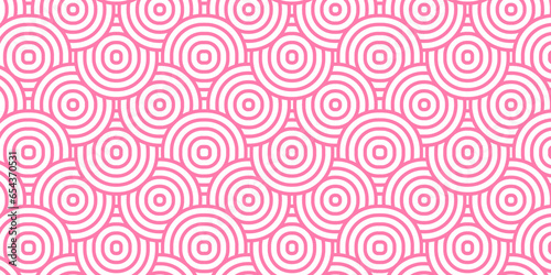  Seamless geometric ocean spiral pattern and abstract circle wave lines. pink seamless swirl stripe geomatics overlapping create retro square line backdrop pattern background. Overlapping Pattern.