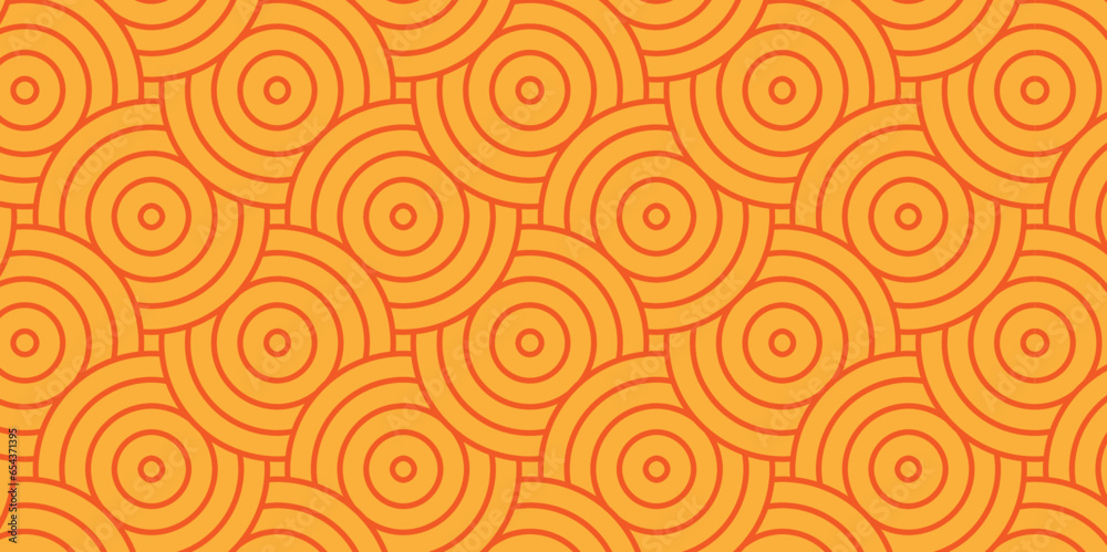Abstract Pattern with wave lines yellow scripts background. seamless scripts geomatics overlapping create retro line backdrop pattern background. Overlapping Pattern with Transform Effect