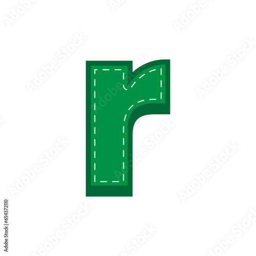 green sewing alphabet