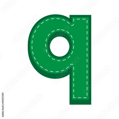 green sewing alphabet