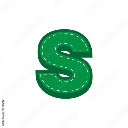green sewing alphabet