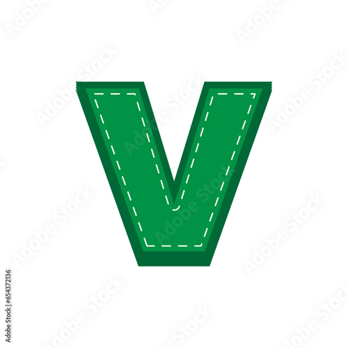 green sewing alphabet