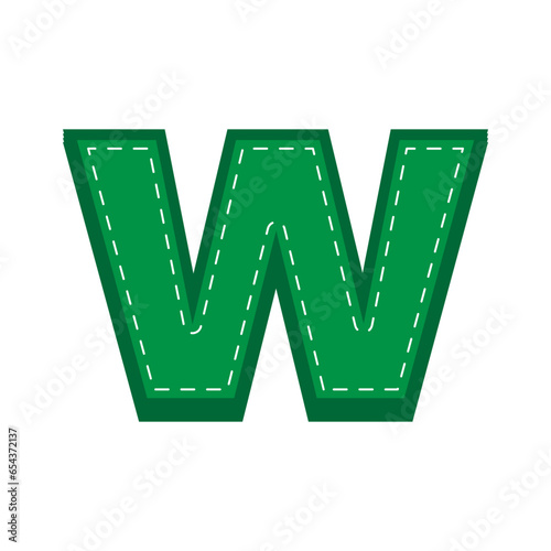 green sewing alphabet