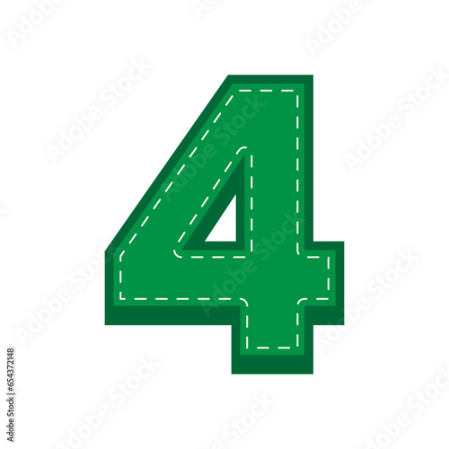 green sewing alphabet