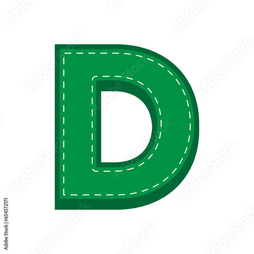 green sewing alphabet