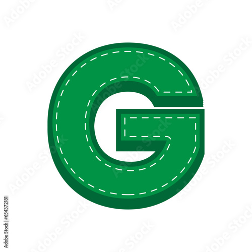 green sewing alphabet