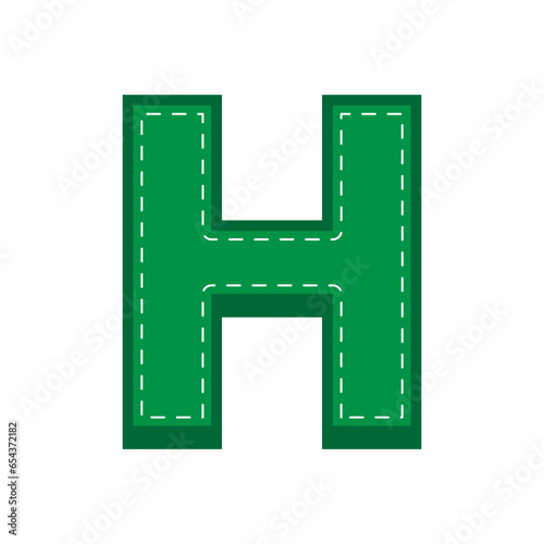 green sewing alphabet