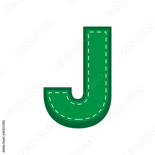 green sewing alphabet