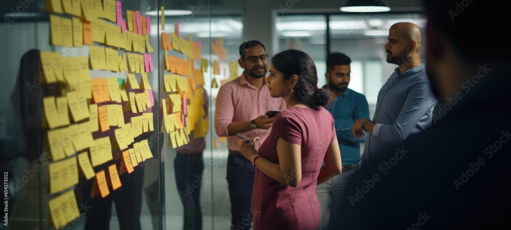 postit post it business office brainstorm with teamwork, ai