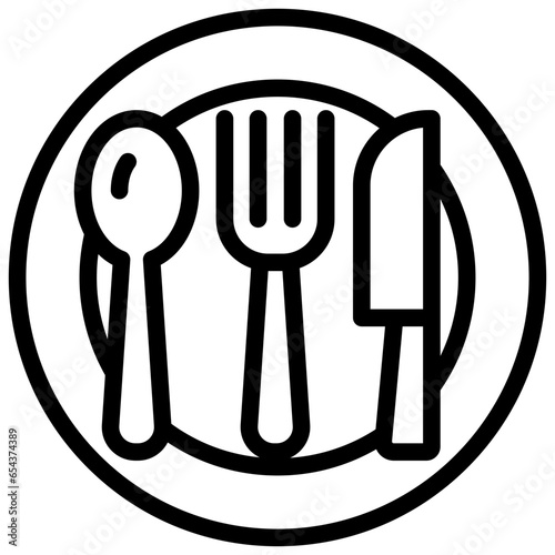 Cutlery Outline Icon