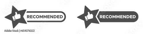 Customer product rating vector icons. Recommended vector flat signs