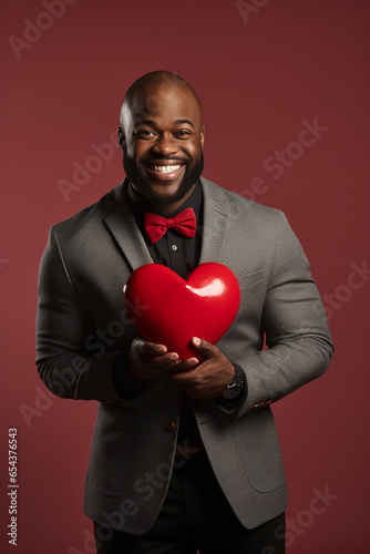Handsome man holding a valentine for his love.  © Jeff Whyte