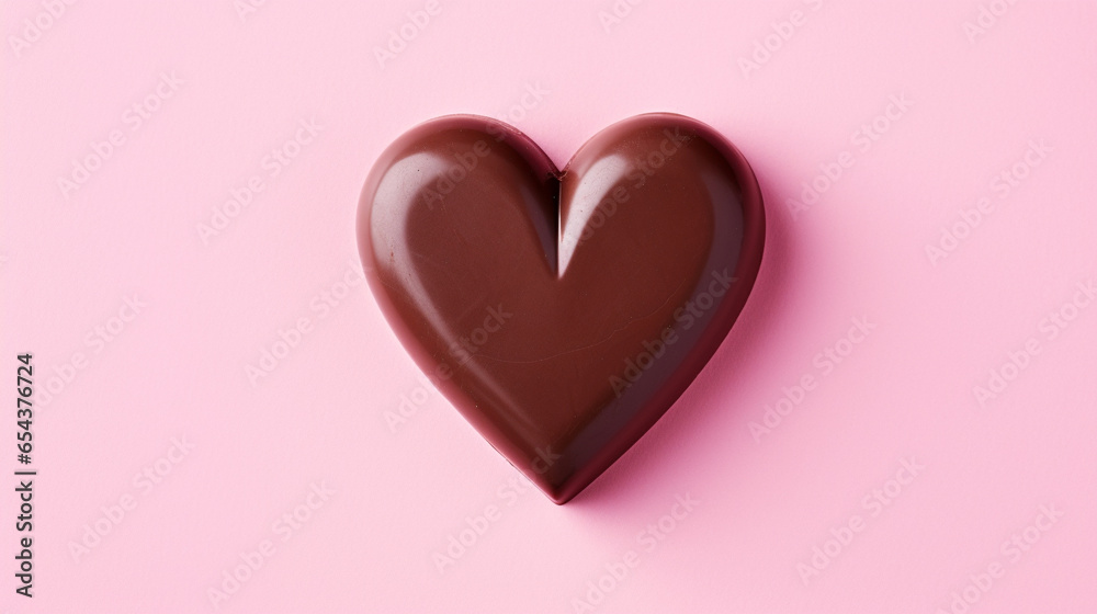 Illustration of a heart on a pink background for valentine's day. 
