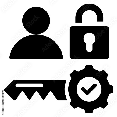 Basic Access Authentication Glyph Icon