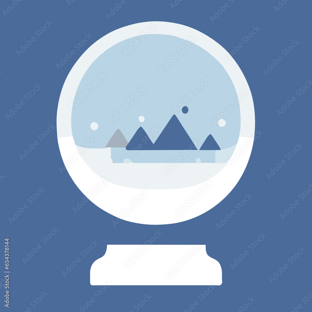 crystal ball, crystal, ball, christmas, winter, house, snow, holiday, xmas, vector