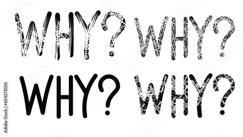 WHY question word Lettering photo