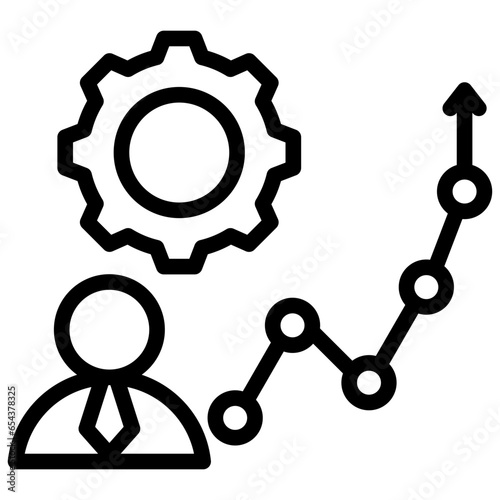 Performance Employee Outline Icon