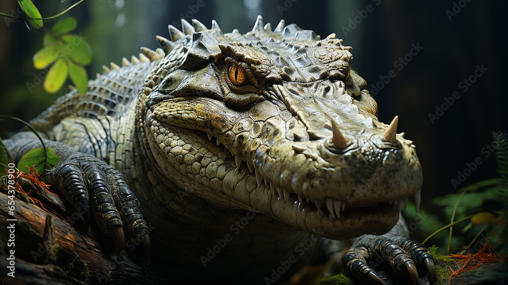 Fototapeta premium close up of a crocodile