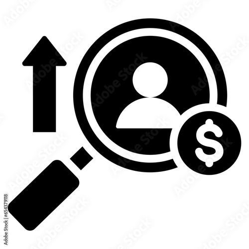 Wage Survey Glyph Icon