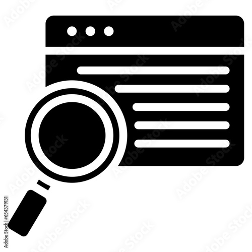 Information Search Glyph Icon