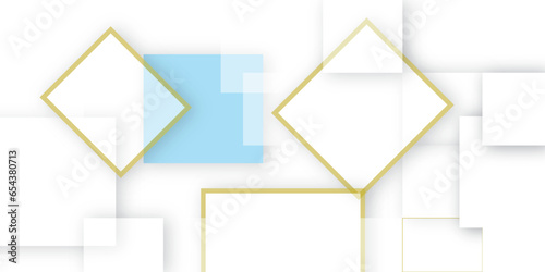 Abstract elegant and white squares pattern background texture Silver color square pattern on banner with shadow. Abstract white and grey color geometric background.