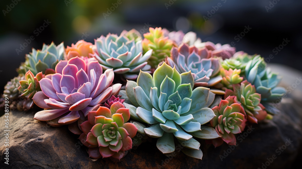 Colorful, abstract plants
