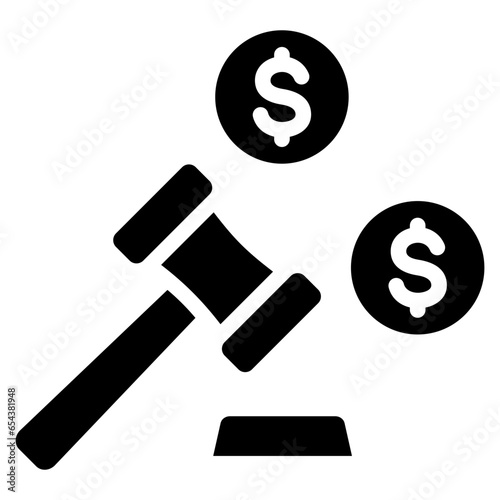 Business Law Glyph Icon