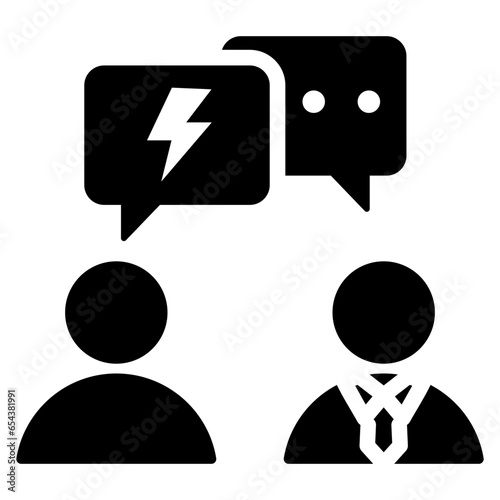 Labor Dispute Glyph Icon