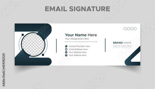 Vector email signature template design or email footer and social media cover Design 