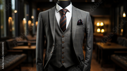 A well-tailored business suit