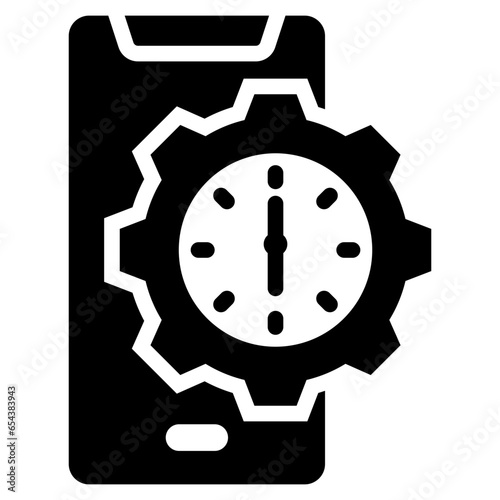 24 Hour Glyph Icon